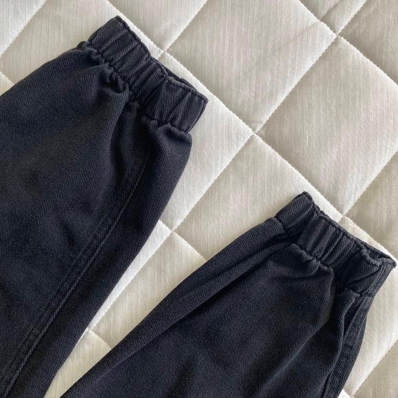 Zalora basic denim cropped joggers - Picture 3 of 5